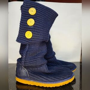 UGG sweater boots navy blue size 9